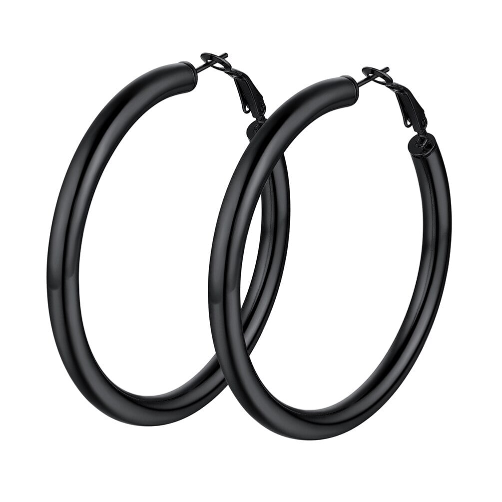 Black 15MM Huggie Hoop Earrings  Claires US