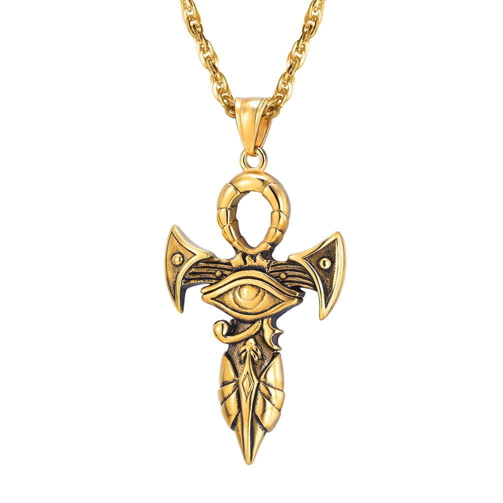 Gold plated deals ankh necklace