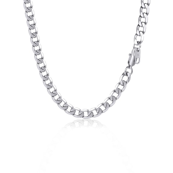PROSTEEL Chain Necklace for Men 6mm Stainless Steel Cuban 24 Inch Birthday Father Day Jewelry Gifts for Husband Dad Adults