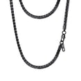 thumbnail image 1 of PROSTEEL Mens Chain Stainless Steel Round Link Chain Black Necklaces 4mm Non-tarnish Hypoallergenic Birthday Valentines Father Day Jewelry Gift for Dad Husband 20 Inch, 1 of 8