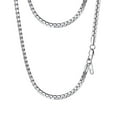 thumbnail image 1 of PROSTEEL Mens Chain Stainless Steel Round Link Chain Silver Necklaces 4mm Non-tarnish Hypoallergenic Birthday Valentines Father Day Jewelry Gift for Dad Husband 26 Inch, 1 of 8