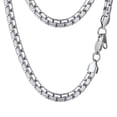 thumbnail image 1 of PROSTEEL Mens Chain Stainless Steel Round Link Chain Silver Necklaces 6mm Non-tarnish Hypoallergenic Birthday Valentines Father Day Jewelry Gift for Dad Husband 30 Inch, 1 of 8