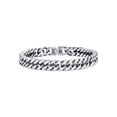 thumbnail image 1 of PROSTEEL Silver Cuban Link Chain Bracelets Men Stainless Steel 8mm Franco Chain Bracelet for Son Husband Father Day Hand Bracelet Jewelry Birthday Valentine Graduation Gifts 9 inch, 1 of 9