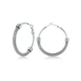 thumbnail image 1 of PROSTEEL Stainless Steel Hoop Earrings for Women Hypoallergenic Silver Hoops 40MM Christmas Birthday Valentine Day Jewelry Gifts for Mom daughter Adults Age, 1 of 8
