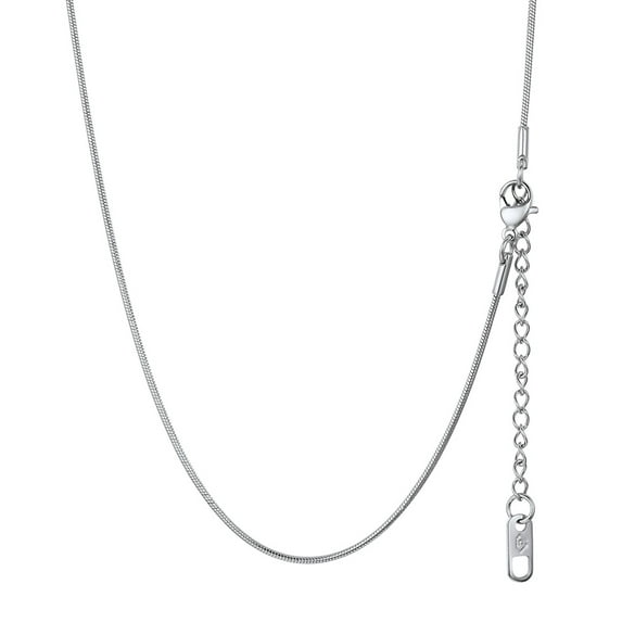 PROSTEEL Snake Chain Necklace for Women Italian Silver Chain Hypoallergenic Dainty Jewelry 1.2MM Thin for Pendants 22 Inch Birthday Valentines Day Gifts Adult Age
