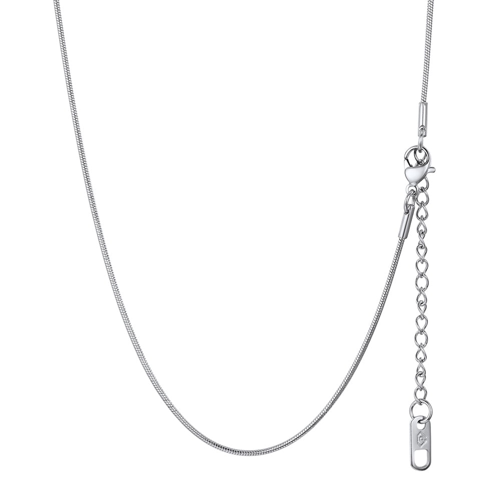 PROSTEEL Snake Chain Necklace for Women Italian Silver Chain Hypoallergenic Dainty Jewelry 1.2MM Thin for Pendants 24 Inch Birthday Valentines Day Gifts Adult Age