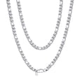 thumbnail image 1 of PROSTEEL Stainless Steel Figaro Chain Necklace 7.5mm 20 Inches Silver Birthday Valentines Day Jewelry Gift for Men Women Adults Age, 1 of 7