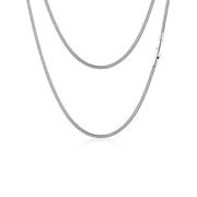 PROSTEEL Stainless Steel Necklace for Men Women 2mm Snake Chain 20 Inch Birthday Mother Jewelry Gifts for Adults Boyfriend Girlfriend