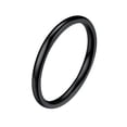 thumbnail image 1 of PROSTEEL Wedding Rings for Men Women 2mm Wide Stainless Steel Band Stacking Black Ring Jewelry Gift for Couple Ring Size 7-12, 1 of 9