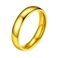 thumbnail image 1 of PROSTEEL Wedding Rings for Men Women 4mm Wide Stainless Steel Band Stacking 14K Gold Plated Ring Jewelry Gift for Couple Ring Size 7-12, 1 of 9
