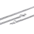 thumbnail image 1 of PROSTEEL Wheat Spiga Chain Necklace 3mm Stainless Steel Necklaces Hip Pop Silver Chain for Men Collection Gift Jewelry, 18 Inches, 1 of 8
