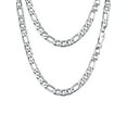 thumbnail image 1 of PROSTEEL White Gold Plated Figaro Necklaces for Women Men 9mm Stainless Steel Chain Necklace Hip Hop Son Fathers Jewelry Gift, 26 Inches, 1 of 8