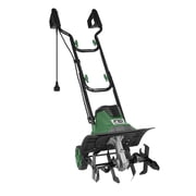 PROSTORMER Electric Tiller, 14 inch 10 A Horticultural Rope Tiller with Foldable Handle, Garden Rotary Tiller with Wheels