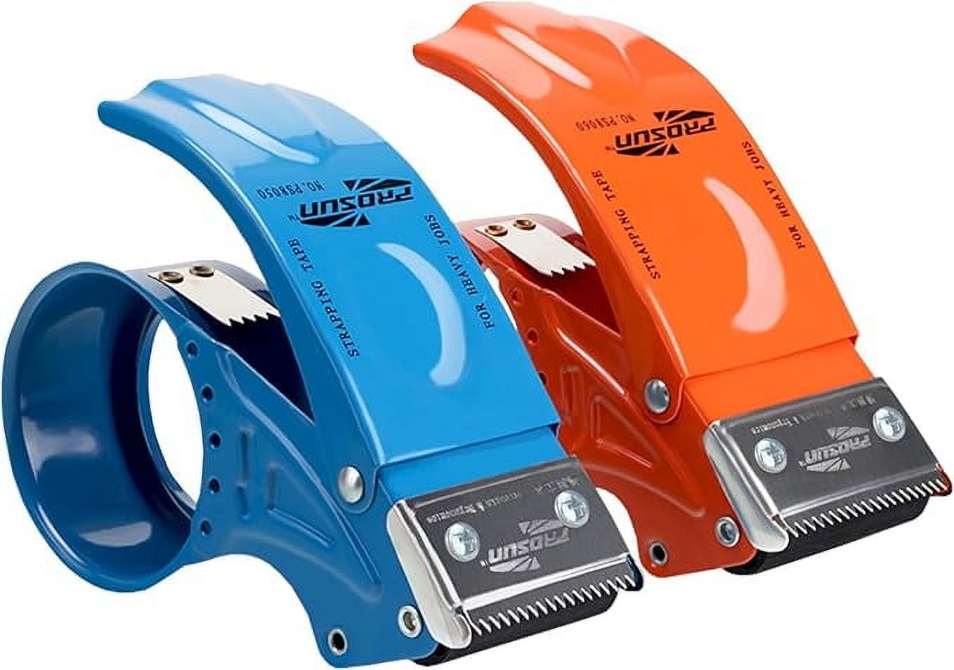 DDHOM Packing Tape Dispenser 2-Pack - 2-Inch Wide Tape Gun With Replaceable Blades For Shipping