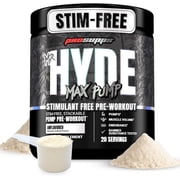 PROSUPPS Hyde Max Pump Pre Workout for Men and Women Unflavored, 20 Servings