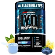 PROSUPPS Hyde Nightmare Pre-Workout Powder Energy Drink 30 Servings, Black N Blueberry