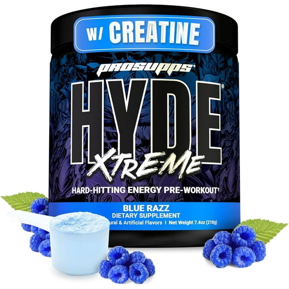 PROSUPPS Mr. Hyde Xtreme Pre-Workout Powder Energy Drink (30 Servings, Blue Razz)