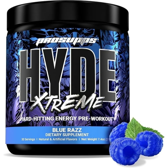 PROSUPPS Mr. Hyde Xtreme Pre-Workout Powder Energy Drink (30 Servings, Blue Razz)