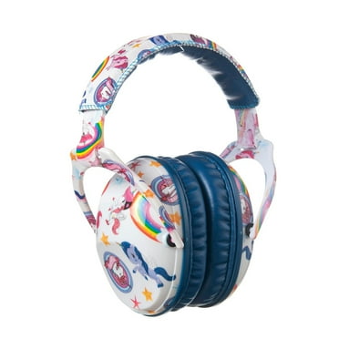 PROTEAR NRR 25dB Ear Defenders for Kids- Noise Cancelling Ear Muffs Hearing Protectors for Children,Toddler Baby Ideal for Fireworks, Concerts, Cinema（Blue,Unicorn）