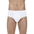 thumbnail image 1 of PROTECHDRY - Washable & Reusable Urinary Incontinence Cotton Brief Underwear for Men (approx 3,5" leg), Built In Absorbent Area (non removable), White, Medium, 1 of 7
