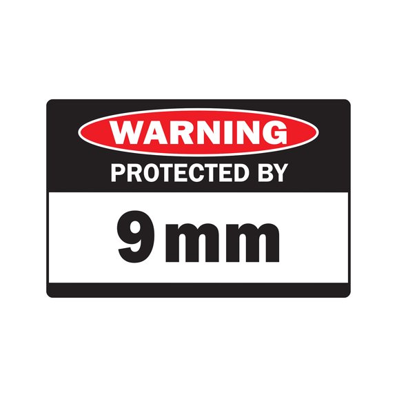PROTECTED BY 9MM Warning Aluminum Sign s