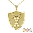 thumbnail image 1 of PROTECTION SWORDS SHIELD IN GOLD (YELLOW/ROSE/WHITE) :  10K  Pendant only, 1 of 1