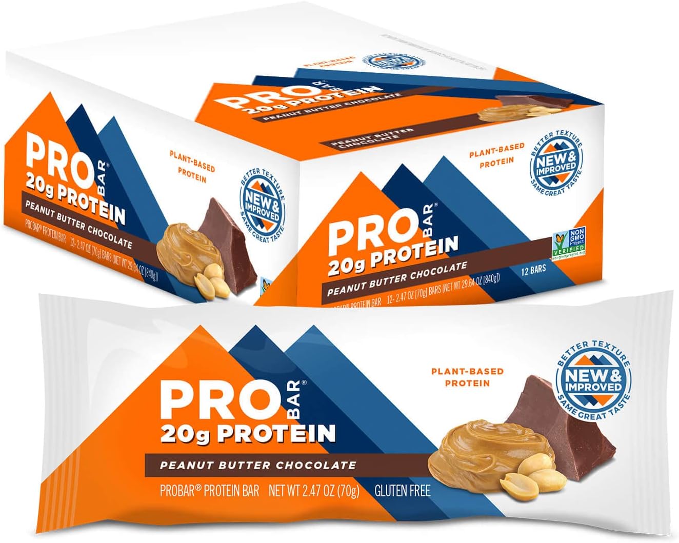  PROTEIN Bar, Variety Pack, NonGMO, GlutenFree, Healthy, PlantBased