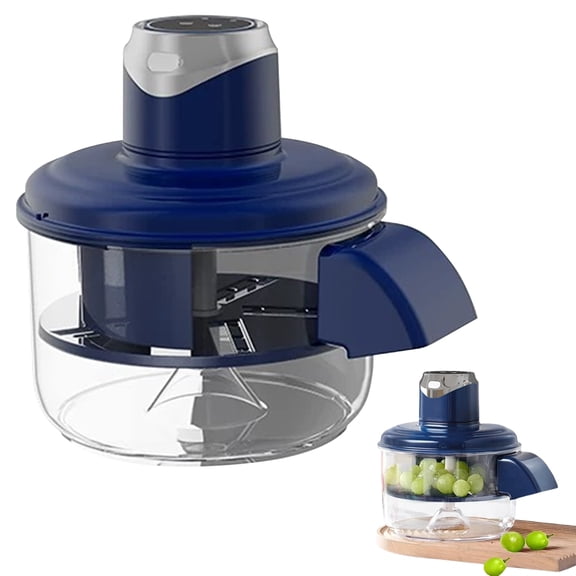 PROTEINIZED 2 in 1 Automatic Peeling Machine  Small Electric Rechargeable Fruit & Veggie Peeler  Keep Blue Guide Plate In For Garlic/Grapes, REMOVE IT FOR APPLES, POTATO & OTHER MEDIUM-SIZE PRODUCE