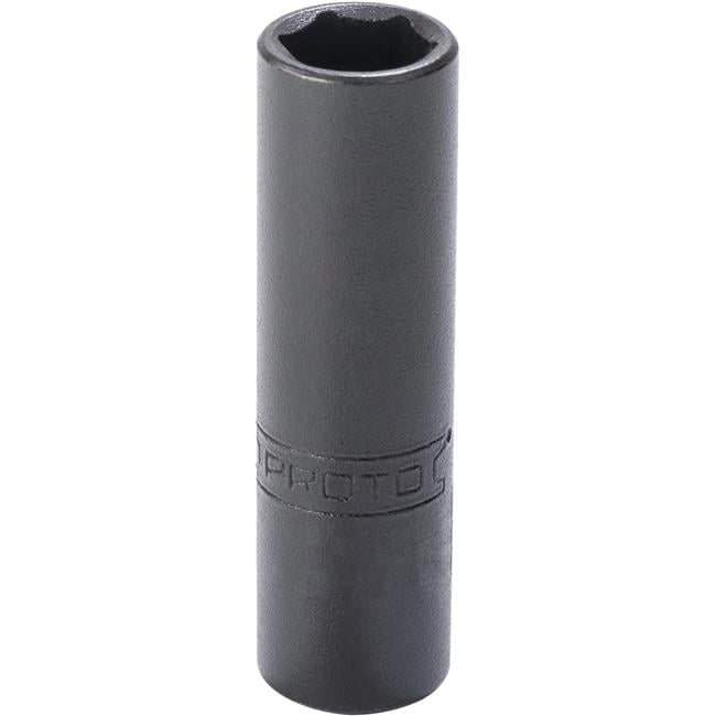 Queller Wholesale 0.25 Drive x 0.315 in. Proto Socket - 6-Point, Deep, Black Oxide
