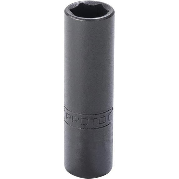 Queller Wholesale 0.25 Drive x 0.315 in. Proto Socket - 6-Point, Deep, Black Oxide