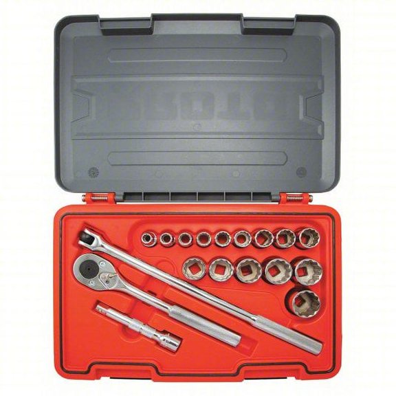 PROTO J54118T 1/2" DRIVE 18 PIECE SOCKET SET