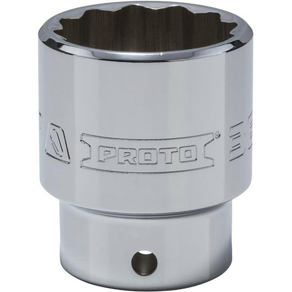 Queller Wholesale 0.5 in. Drive 36 mm Proto Socket - 12-Point, Standard - Tether Ready, Chrome