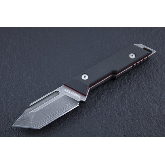 PROTO Tanto EDC Full Tang Knife With a Sheath Included, 6mm Blade Thickness, Sleipner Steel 59-61 HRC, Modern Design by NN Knives