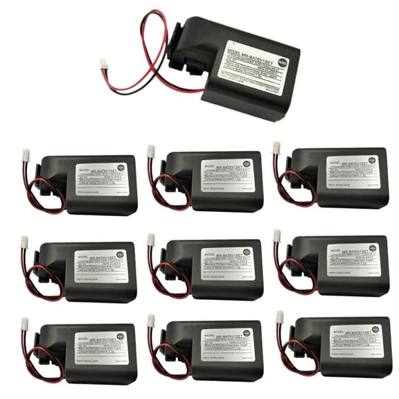 PROTOW 10PCS MR-BAT6V1SET 6V 1650mAh Non-Rechargeable Lithium Battery Replace for i MR-J4 PLC
