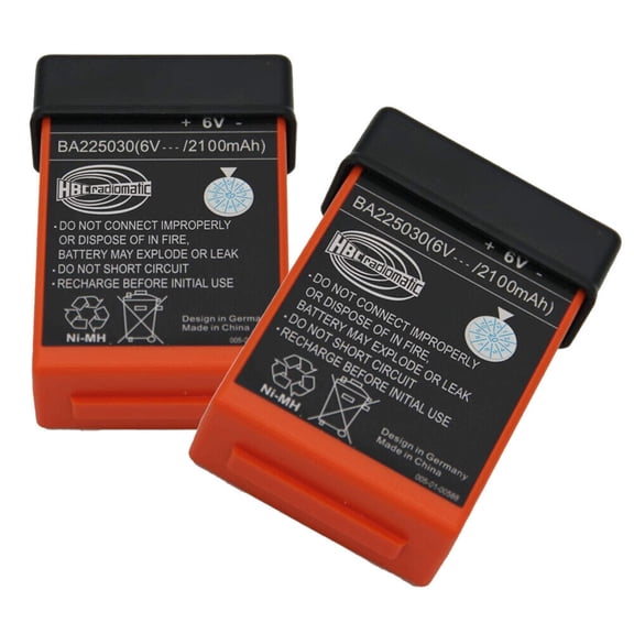 PROTOW 2PCS BA225030 6V 2100mAh Ni-Mh Battery For HBC Pump Truck Remote Control Battery