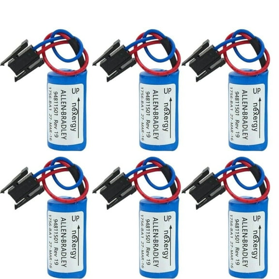 PROTOW6packs 1756-BA1 3V 1800mAh CNC PLC Controller Battery For Allen Bradley Backup Brand New