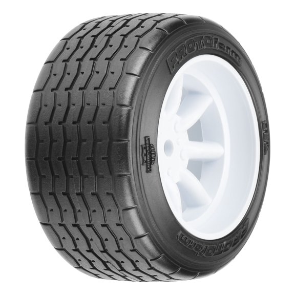 PROTOform VTA Rear Tire 31mm Mounted White Wheel PRM1013917 RC Tire