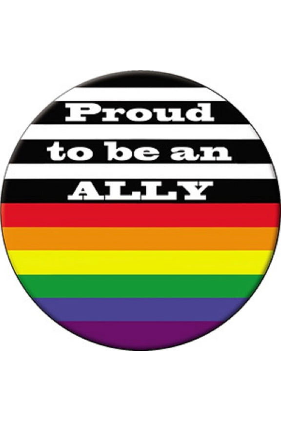 PROUD ALLY - LGBTQ Licensed Exclusive Original Artwork Fridge MAGNET, 3" x 3"