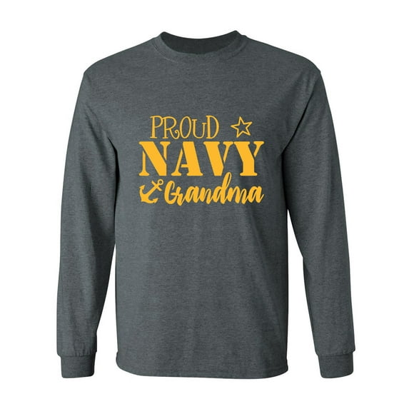 PROUD NAVY GRANDMA Adult Long Sleeve T-shirt