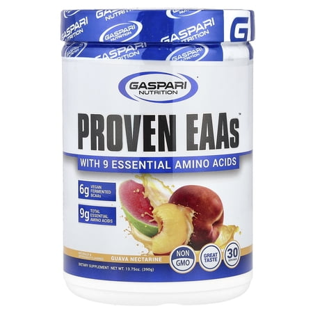 Gaspari Nutrition Proven EAAs™ with 9 Essential Amino Acids, Guava Nectarine, 13.75 oz (390 g)