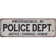 thumbnail image 1 of PROVIDENCE, RI POLICE DEPT. Home Decor Metal Sign Gift 6x18 106180012125, 1 of 1