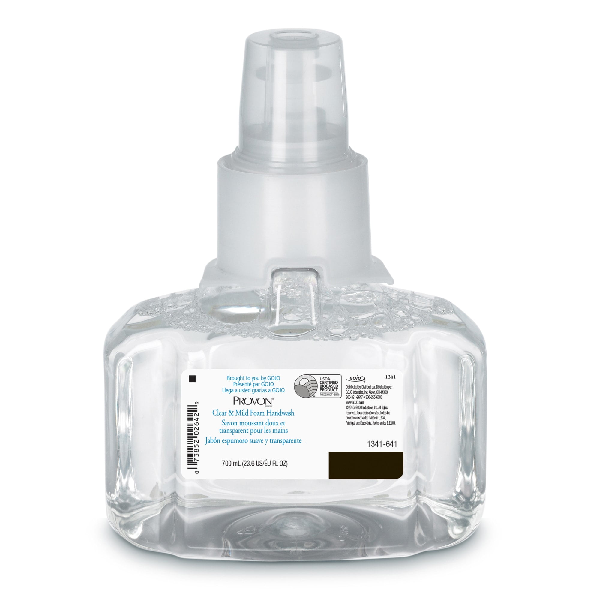 Provon LTX-7 Clear & Mild Foam Handwash Refill - Fragrance-free Scent - 23.7 fl oz (700 mL) - Pump Bottle Dispenser - 134103CT