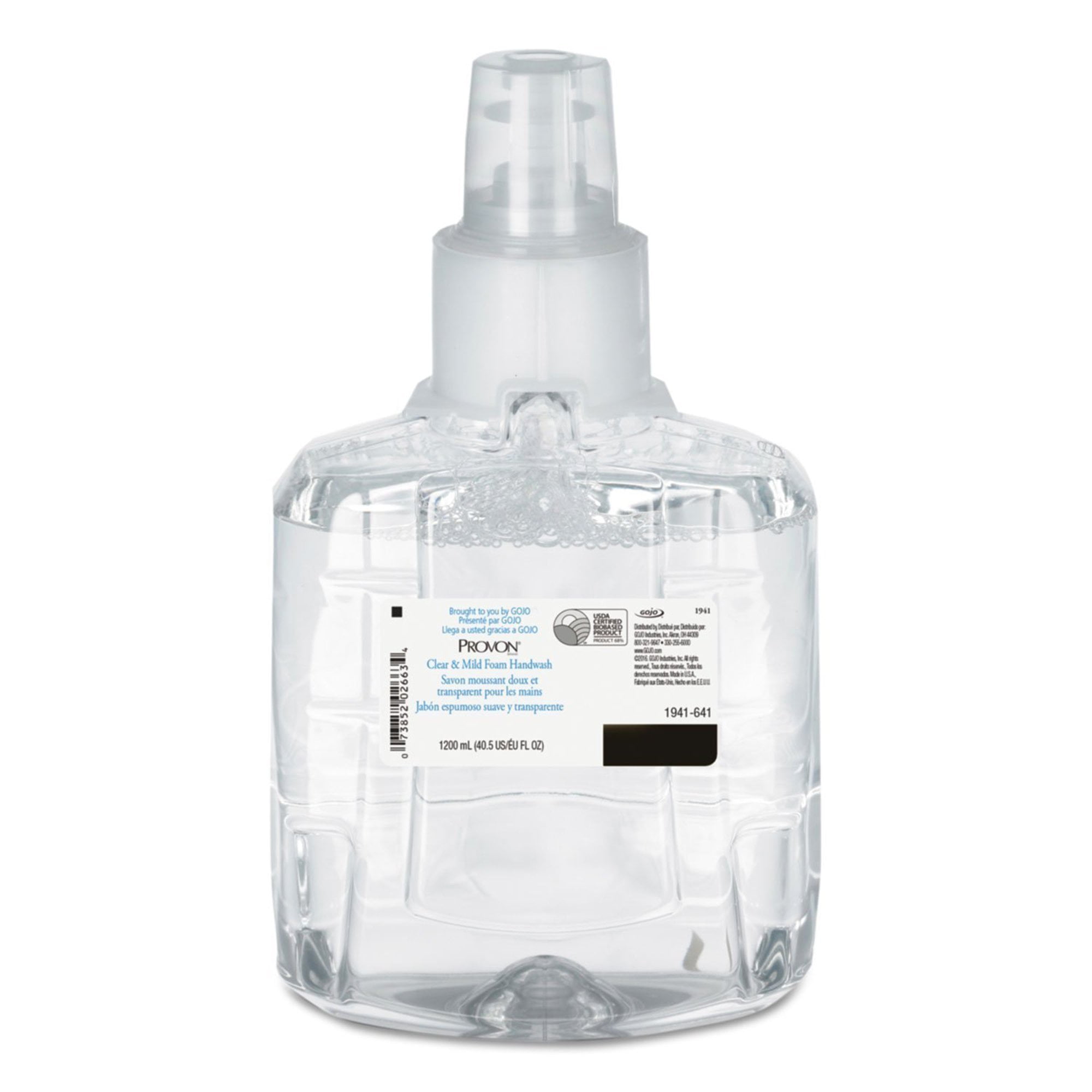 PROVON Foaming Soap Dispenser Refill Bottle Unscented 1,200 mL 1941-02 1 Ct