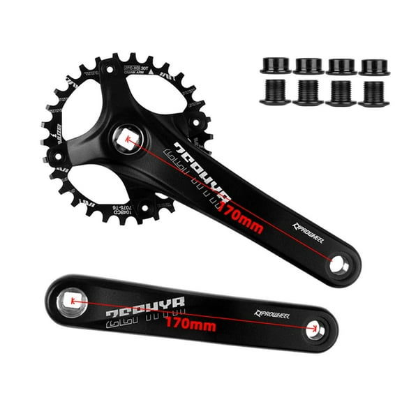 PROWHEEL Bicycle MTB Square Hole Crankset,104BCD 170MM,Sprocket 30-52T