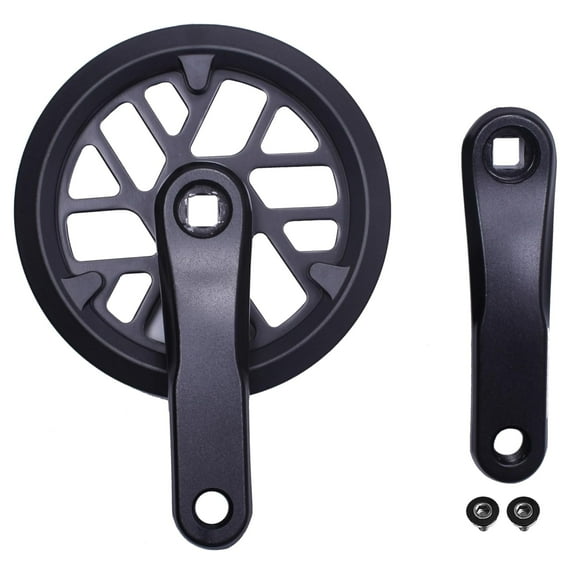 PROWHEEL Crankset - Forged 6061-T6 Aluminum, 8 Size Options (76-165mm), Double Guard Chainwheel, Square Taper Compatible