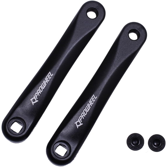 PROWHEEL Ebike Crank Arm Available in Square Hole,140MM/152MM/160MM/165MM/170MM/175MM Black Bike Crank Arm for Electric Bike,Mid Mounted Motor,Torque(1 Pair)