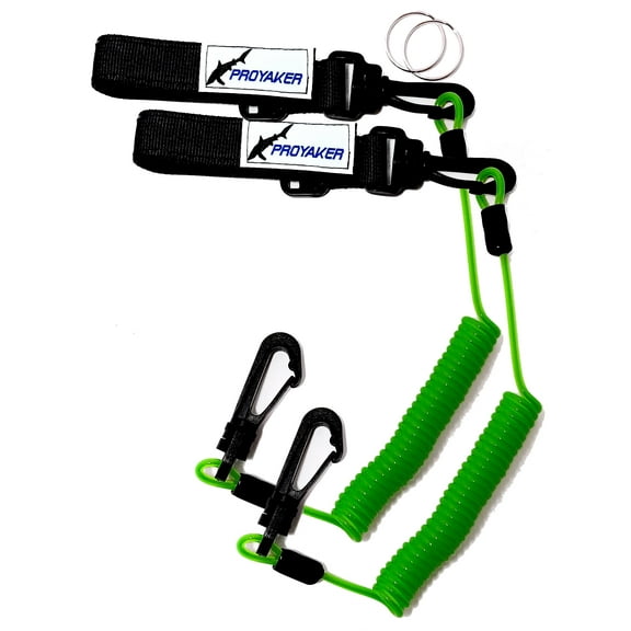 PROYAKER Set of 2 Fishing Rod Leashes, Kayak Tether, Kayak Fishing, Bass & Inshore Heavy Duty Fishing Lanyard for Fishing rods, Tackle and Tools.