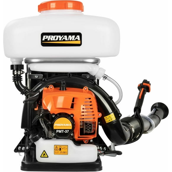 PROYAMA 51.7cc 3 in 1 Gas Powered Sprayer, 3.7 Gallon Backpack Turbo Pump Mist Duster Mosquito Fogger, Leaf Blower with Auto-lock Handlefor Garden Spraying