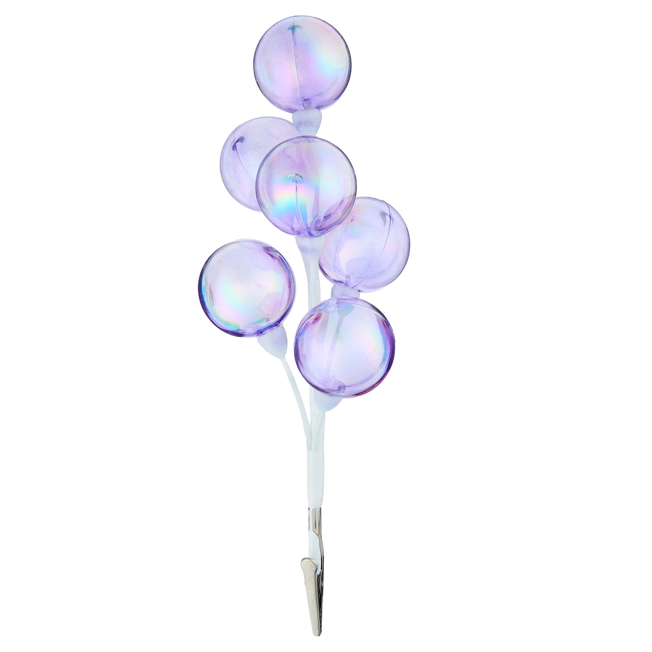 Iridescent Purple Ball Christmas Clip Ornament, 9", by Holiday Time