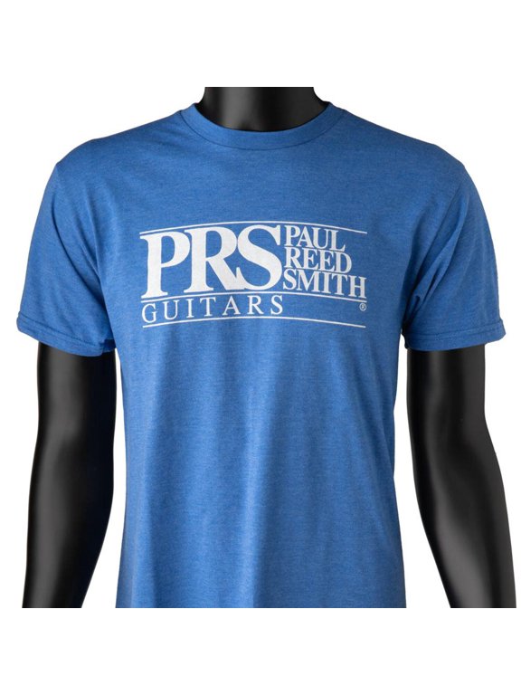 PRS Block Logo Tee | Heather Blue | Large